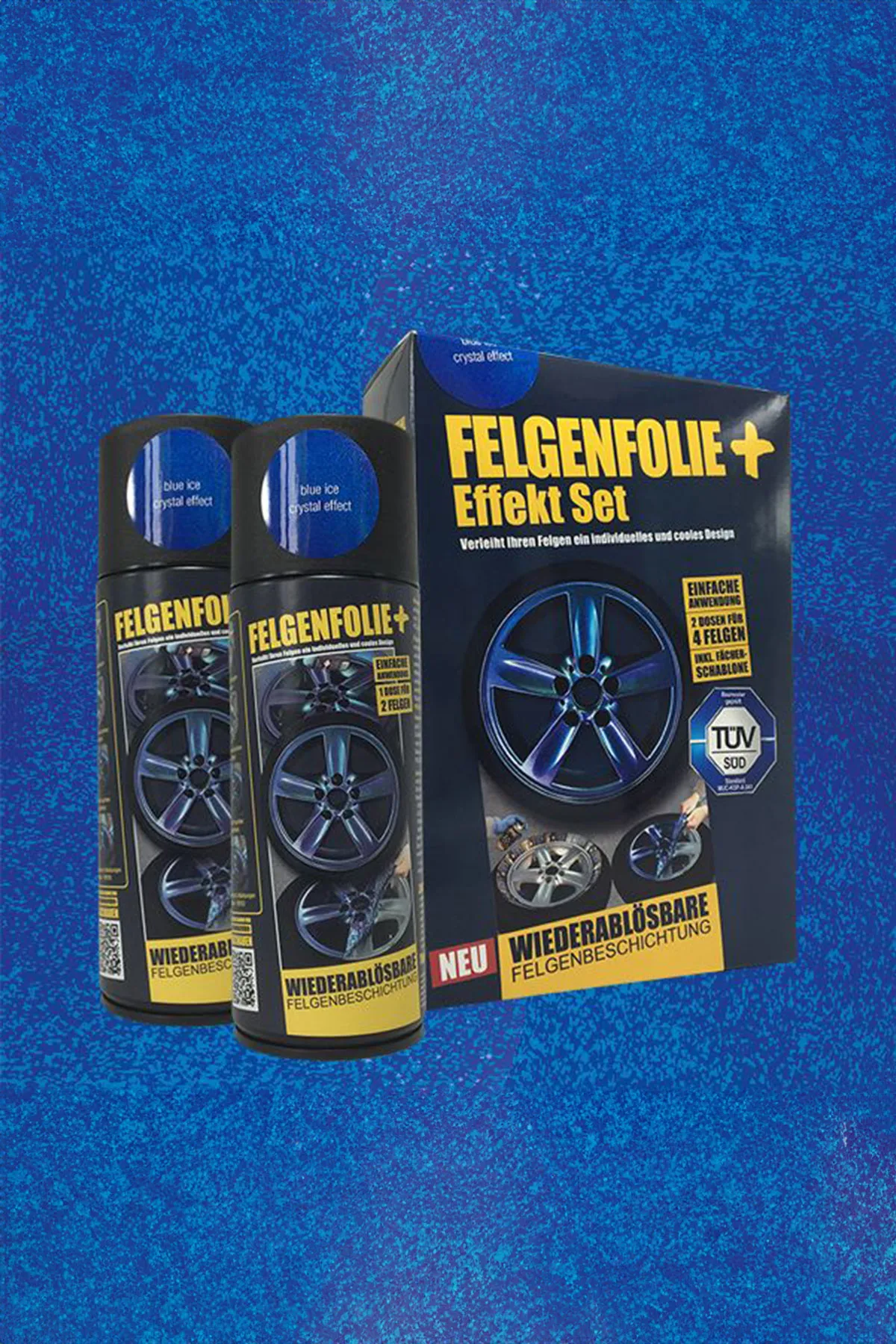 FELGENFOLIE+ Effekt Set, 2 x 400 ml, Kristalleffekt, Blue Ice Crystal Effect FELGENFOLIE+ Effekt Set, 2 x 400 ml, Kristalleffekt, Blue Ice Crystal Effect