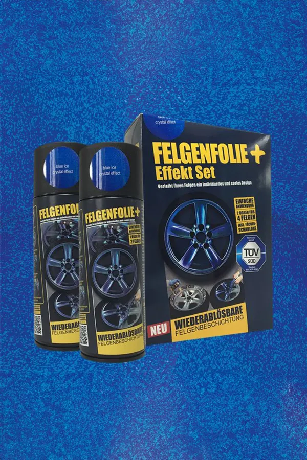 FELGENFOLIE+ Effekt Set, 2 x 400 ml, Kristalleffekt, Blue Ice Crystal Effect