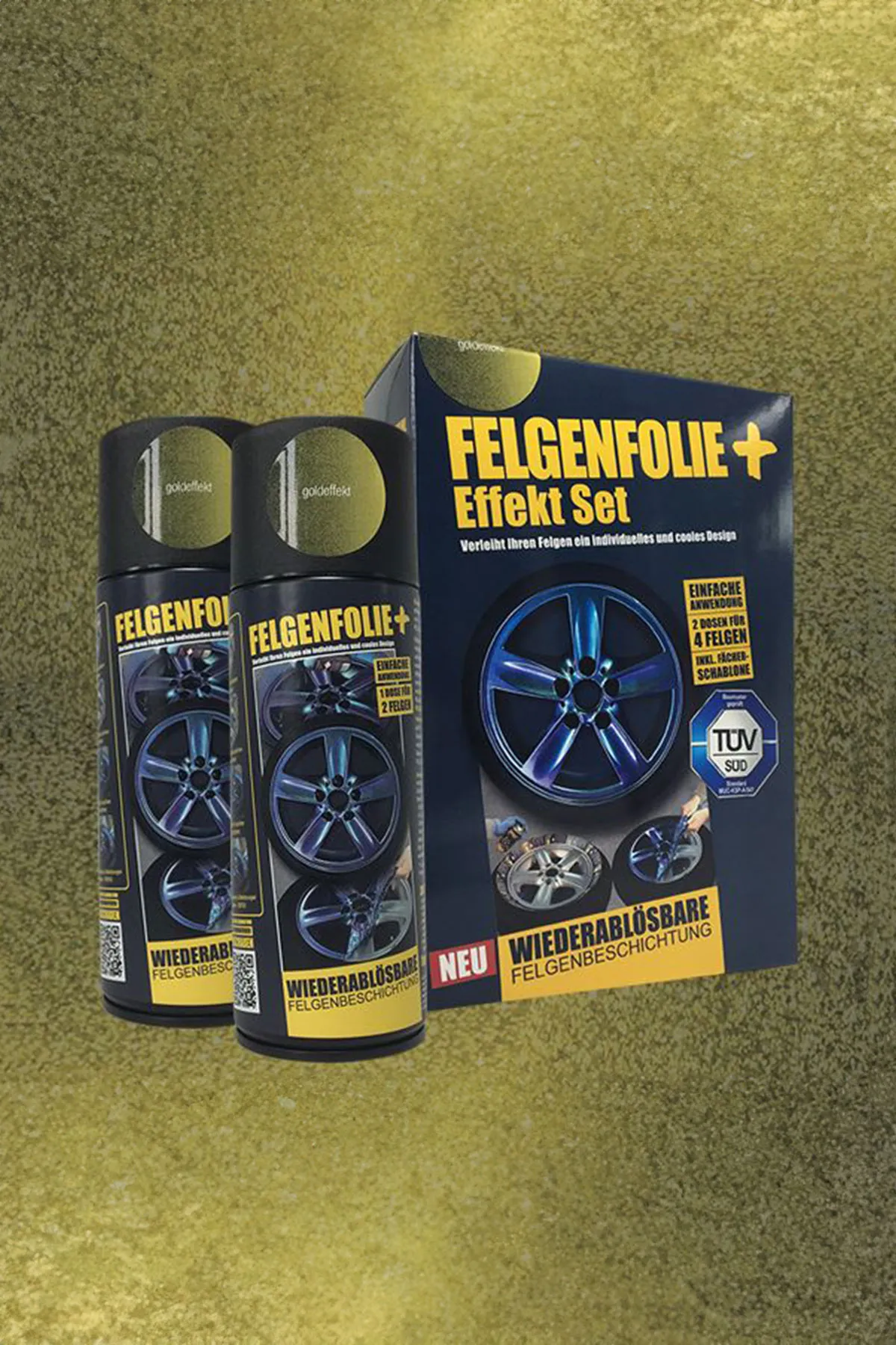 FELGENFOLIE+ Effekt Set, 2 x 400 ml, Goldeffekt FELGENFOLIE+ Effekt Set, 2 x 400 ml, Goldeffekt