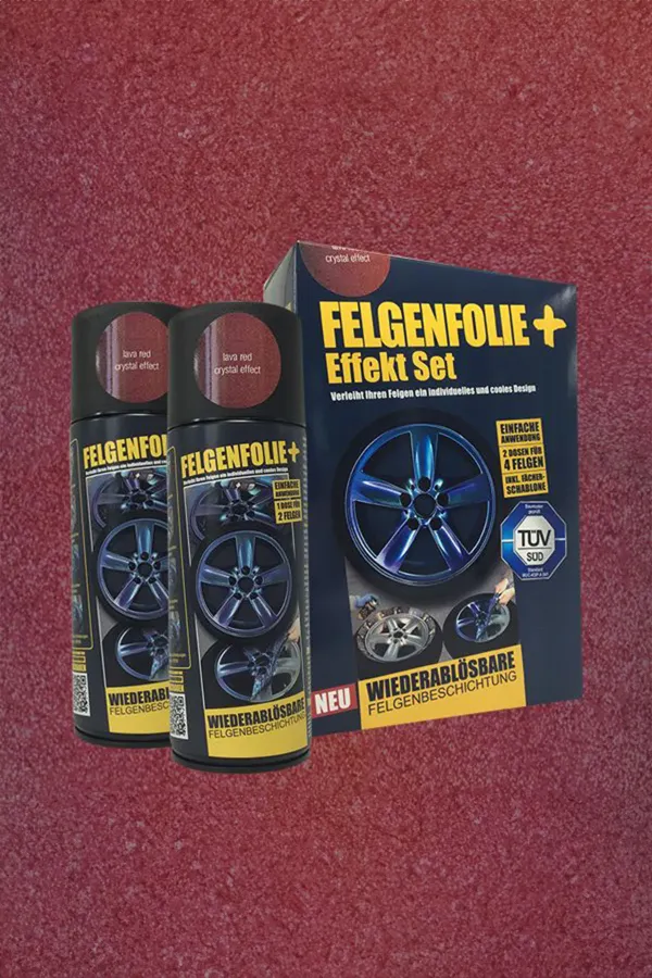 FELGENFOLIE+ Effekt Set, 2 x 400 ml, Kristalleffekt, Lava Red Crystal Effect