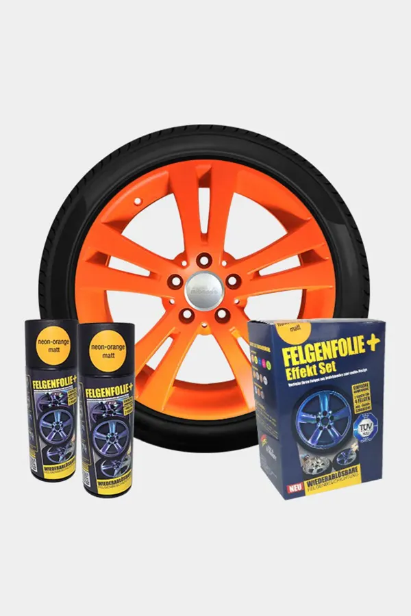 FELGENFOLIE+ Effekt Set, 2 x 400 ml, neon-orange 