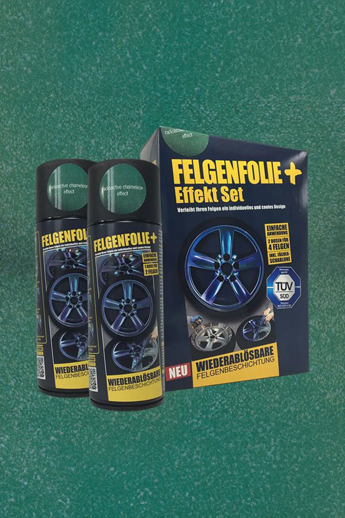 FELGENFOLIE+ Effekt Set, 2 x 400 ml, Chamäleon, Radioactive Chameleon Effect FELGENFOLIE+ Effekt Set, 2 x 400 ml, Chamäleon, Radioactive Chameleon Effect