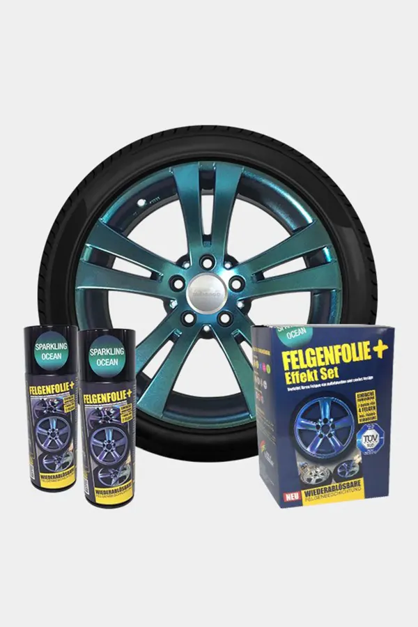 FELGENFOLIE+ Effekt Set, 2 x 400 ml, Chamäleon, Sparkling Ocean FELGENFOLIE+ Effekt Set, 2 x 400 ml, Chamäleon, Sparkling Ocean