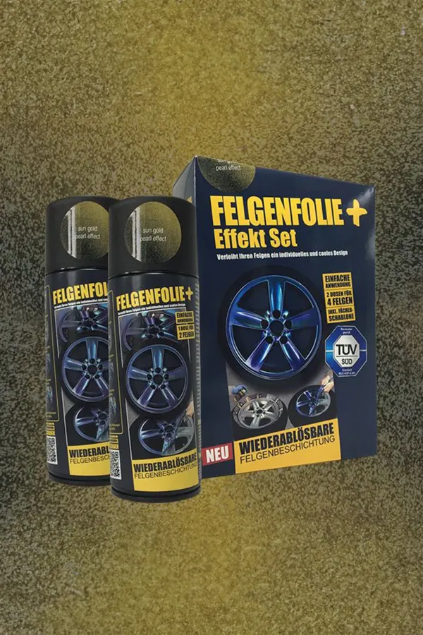 FELGENFOLIE+ Effekt Set, 2 x 400 ml, Perleffekt, Sun Gold Pearl Effect