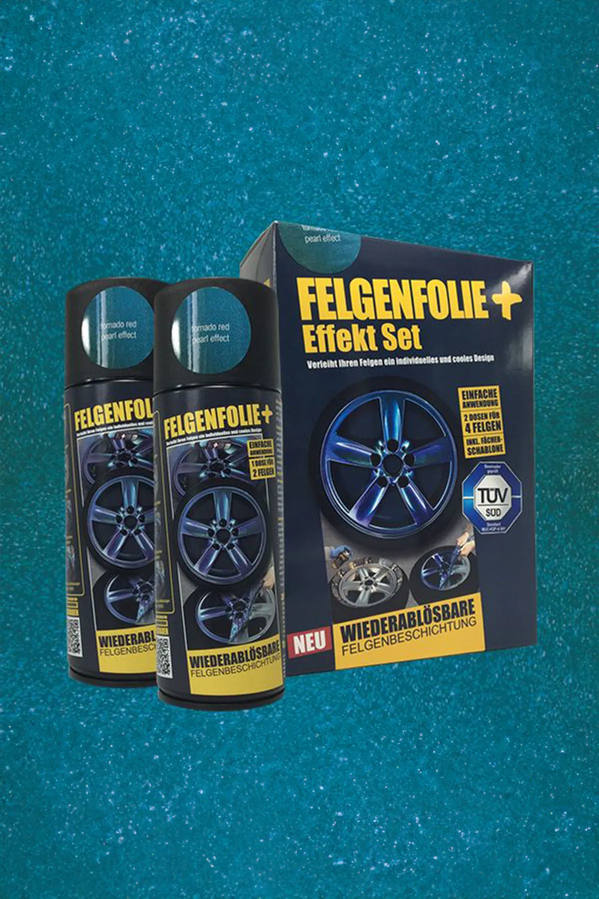 FELGENFOLIE+ Effekt Set, 2 x 400 ml, Perleffekt, Tornado Red Pearl Effect FELGENFOLIE+ Effekt Set, 2 x 400 ml, Perleffekt, Tornado Red Pearl Effect
