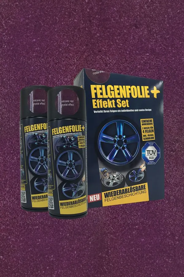 FELGENFOLIE+ Effekt Set, 2 x 400 ml, Kristalleffekt, Volcanic Red Crystal Effect