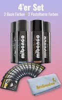 Pastellserie-Farben - 4er Set + gratis Fächerschablonen und Microfasertuch Pastellserie-Farben - 4er Set + gratis Fächerschablonen und Microfasertuch