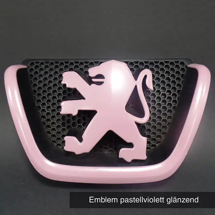 VW Emblem pastellgelb glänzend lackiert