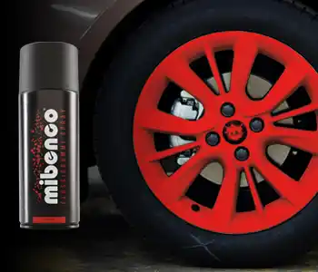 Lackierte rote Felgen